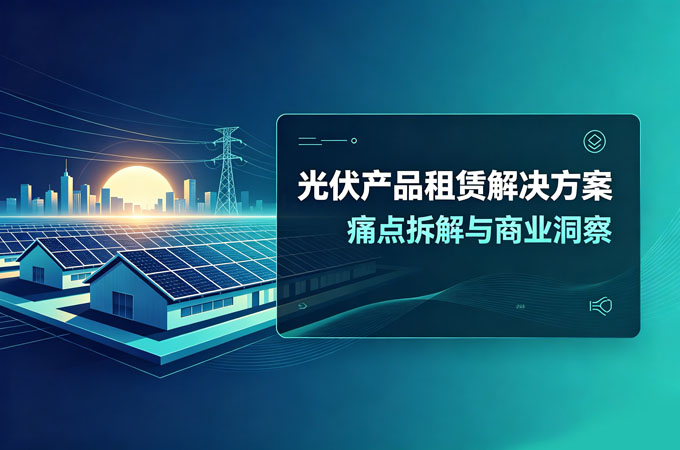 光伏产品租赁核心痛点与深度行业洞察